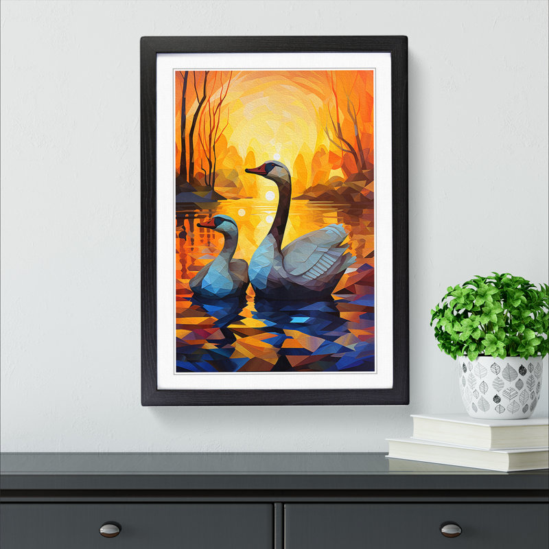 Goose Orphism Art - Framed Print