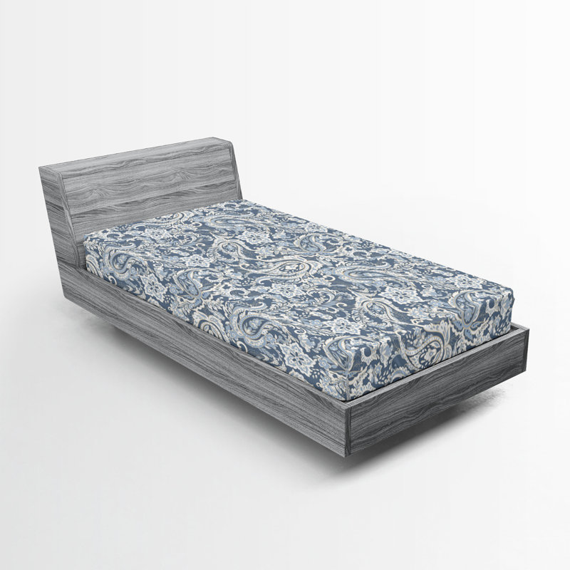 Ensemble de 2 drap-housse à motif cachemire Ambesonne, Twin Fitted Sheet