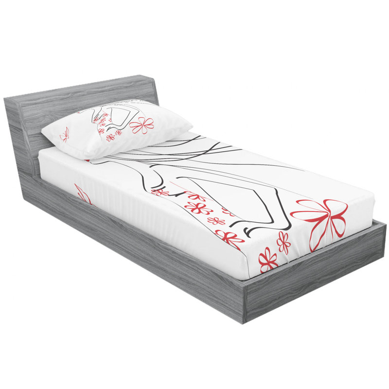 Microfiber Sheet Set, Twin Sheet Set with Fitted Sheet