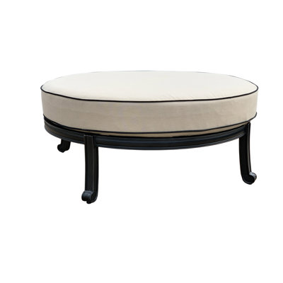 Duriye Metal Outdoor Ottoman with Sunbrella® Cushion