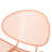 Curvaceous Shell Chairs (2), 34.35"H, Orange, Powder-Coated Iron Retro Look Chair , 24.9"D X , Orange