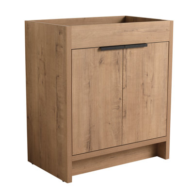 30" Freestanding Bathroom Cabinet Without Basin & 2 Soft-Close Cabinet Doors,Only Vanity without Top-BVB02430IMO
