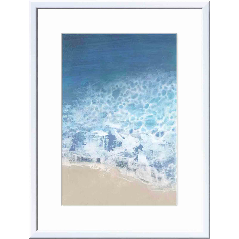 Ebb and Flow II par Victoria Borges - peinture encadrée, H 20 po x l 20 po, Blanc