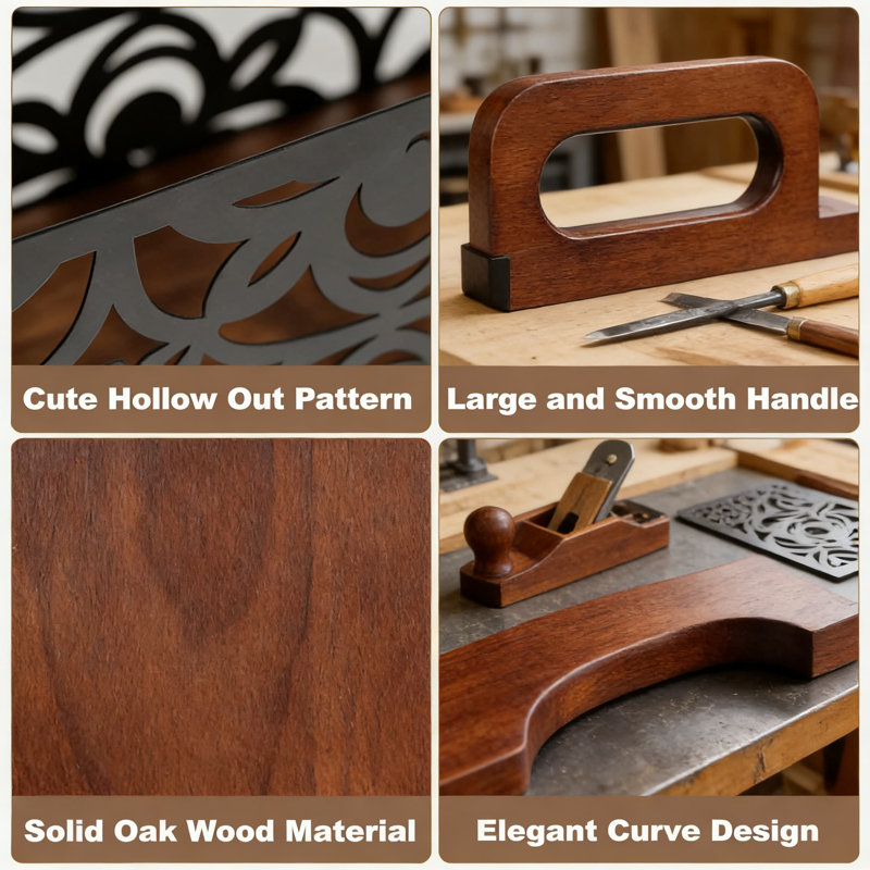 Porte-revues en bois avec motif Lotus