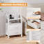 46cm W Steel Bedside Table-296697546