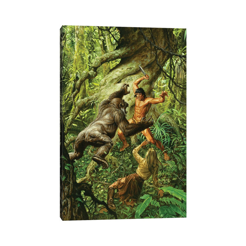 Tarzan Of The Apes by Joe Jusko - Wrapped Canvas Print, 66.04 cm H x 45.72 cm W