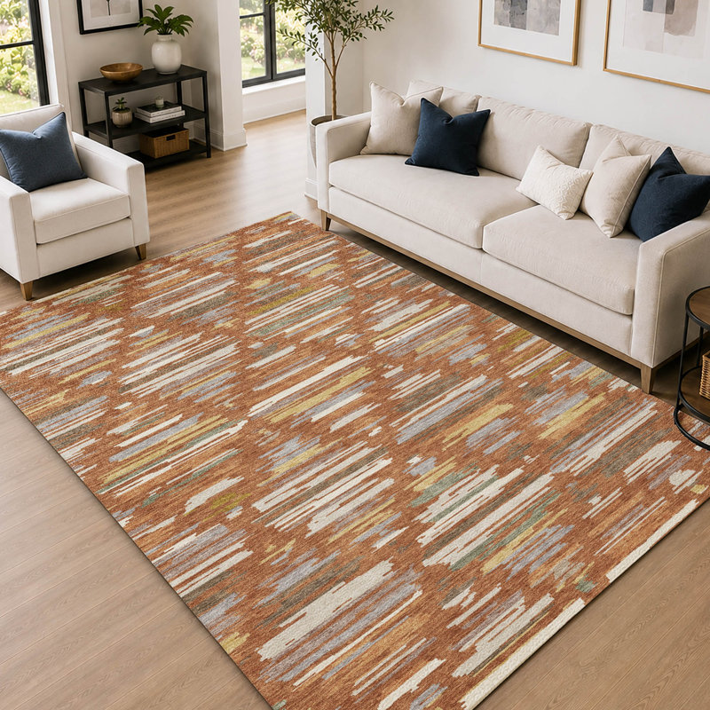 Tapis de qualité supérieure Prisco, Paprika, 8 pi x 10 pi