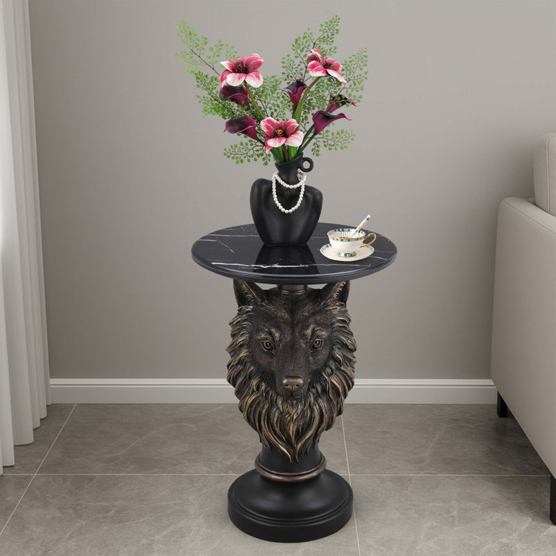 Table d'appoint Wolf Head Sculpture