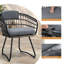 Chaise de salle à manger d'extérieur avec coussin (ensemble de 4)-1604000675-1603799826