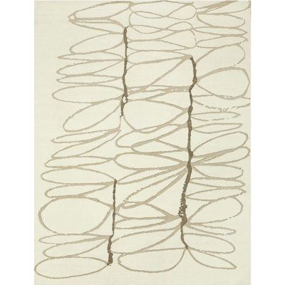 Hand Knotted Abstract Area Rug