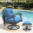 7 Piece Aluminum Patio Conversation Set, Outdoor Metal Furniture With 3-Seat Sofa, Rocking Swivel Chairs, Ottomans & Coffee Side Table, 5" Thickened Cushions For Backyard, Poolside-1310762889-1310762888