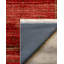 Tapis oriental rouge en polyester imprimé à la machine Susan-668410732