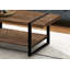 Table basse, accent, cocktail, rectangulaire, salon, L 48 po, stratifié, métal, contemporain, moderne