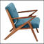Chaise longue capitonnée en polyester Pecan-691745350