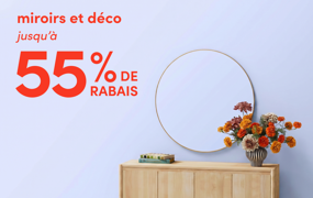 miroirs et déco en solde