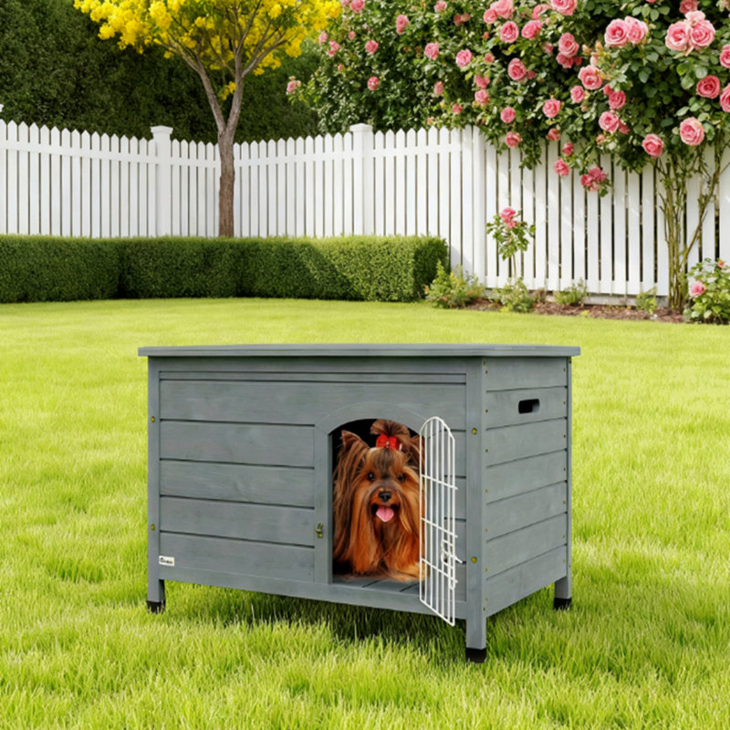 Cage pour chien avec porte grillagée et verrou, ouverture supérieure amovible