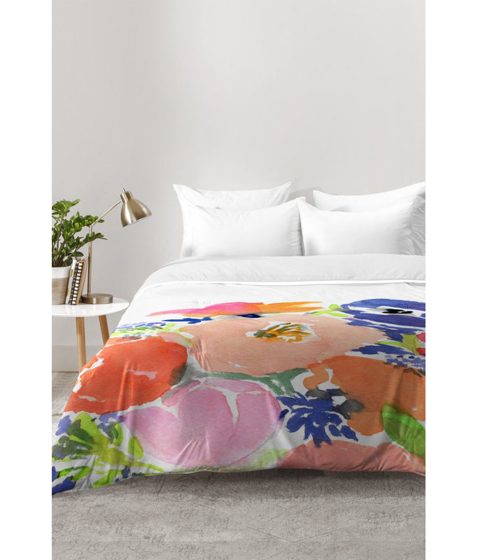 Ensemble d'édredon Floral Frenzy, Édredon pour lit simple TG + 1 taie décorative
