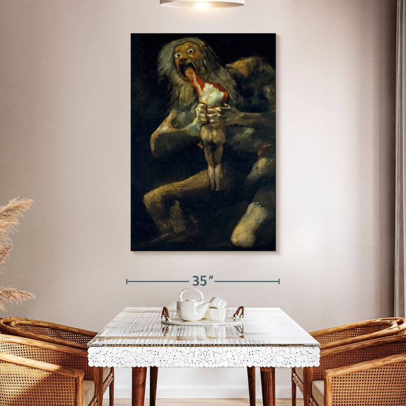 Leisha Saturn Devouring His Son, 51" H x 34" W