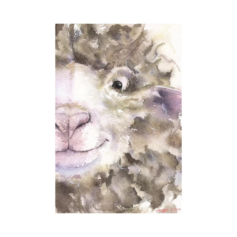 Sheep 1 Piece Wrapped Canvas Wall Art, 101.6cm H x 66.04cm W