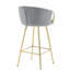 Ensemble de tabourets de bar 2 pièces de 26 pouces avec repose-pieds chromé et tabouret simple à pieds dorés-1318112232-1318112235-1318112230