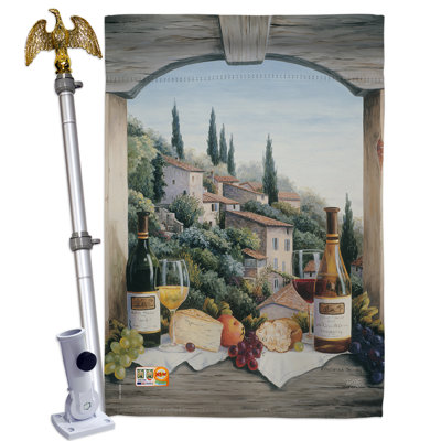 Double Sided 40'' H x 28'' W Polyester Flag Set