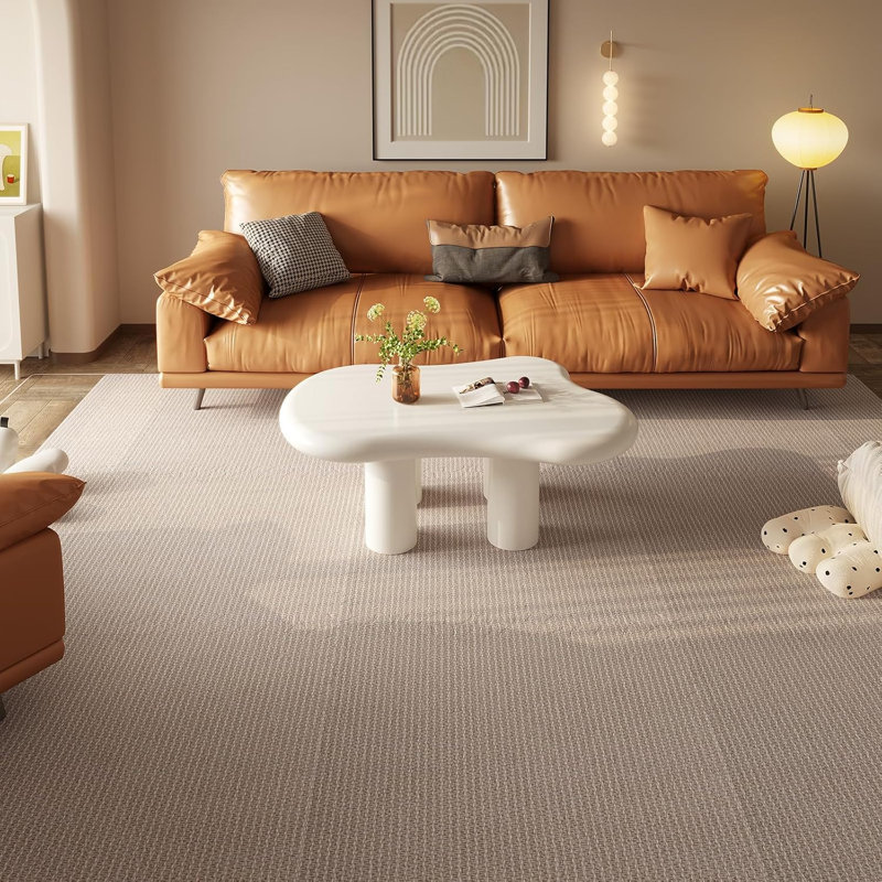 Coffee Table, Cute Irregular White Tea Table With 4 Legs