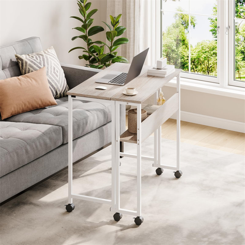 80Cm W Rectangular Computer Desk, Beige/White