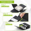 Ensemble de 4 organisateurs de draps et rangement, organisateur de literie pliable avec fermeture à glissière, pour draps, housses de couette, couvertures, taies d'oreiller (noir)