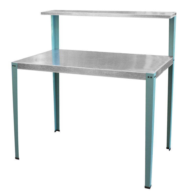 AmeriHome 32'' Teal Galvanized Steel Garden Workbench