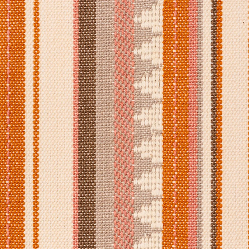 Zuni Stripe Fabric, Orange/ Pink