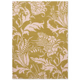 Wool Floral Area Rug in Yellow/Ivory