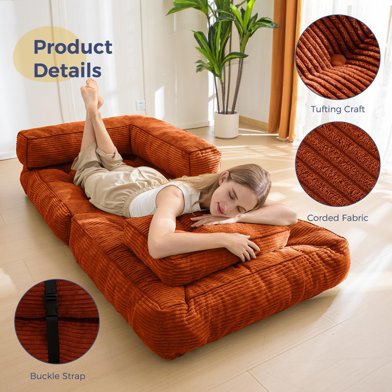Canapé-lit pliant, fauteuil convertible avec coussin, MIKY-2608WQ7N-5