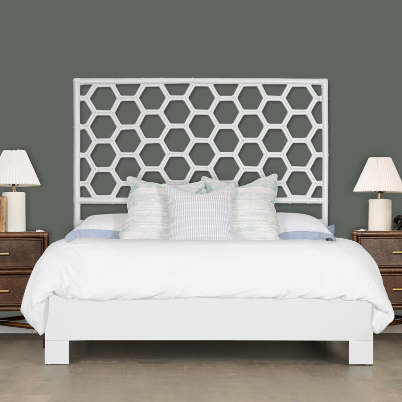 Lit plateforme Honeycomb, Blanc, Simple