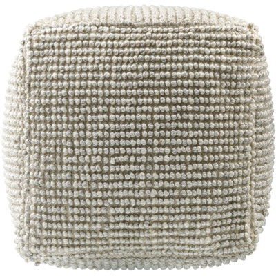 Amald 18" Wide Square Pouf Ottoman by Beachcrest Home