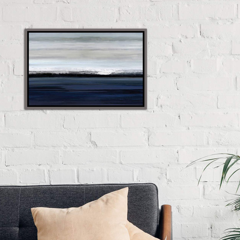 "At the Edge" par Rachel Springer, reproduction d’art, Toile encadrée de bois rustique foncé, H 32 po x l 48 po x P 1,5 po