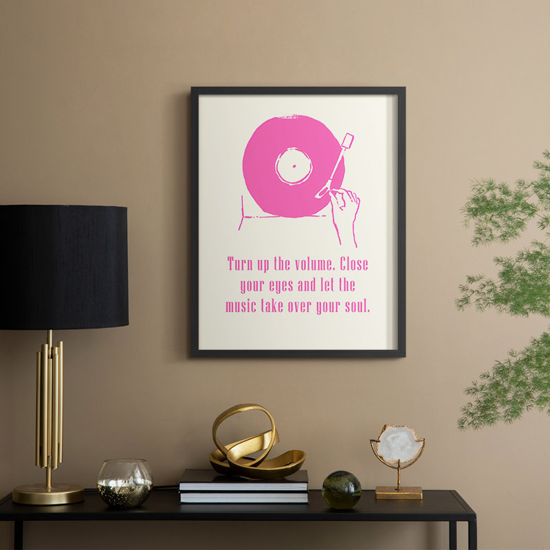 «Sweet Melody III», reproduction encadrée - bois massif, H 15 po x l 12 po, Noir, noir, noir, noir