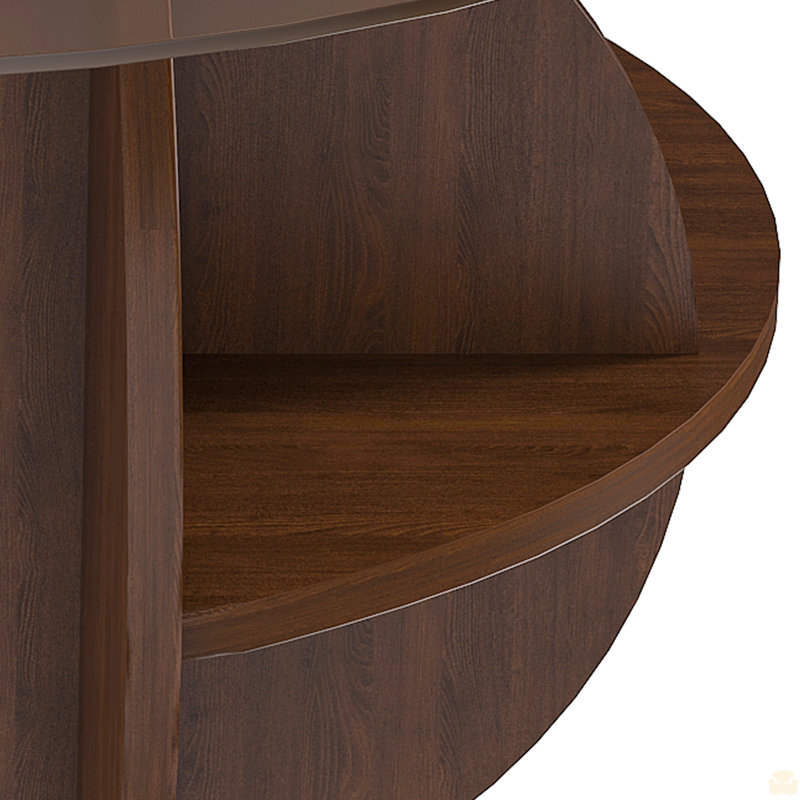 Table basse ronde avec rangement
