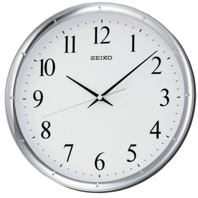 QXA417SLH Wall Clock, Silver-Tone
