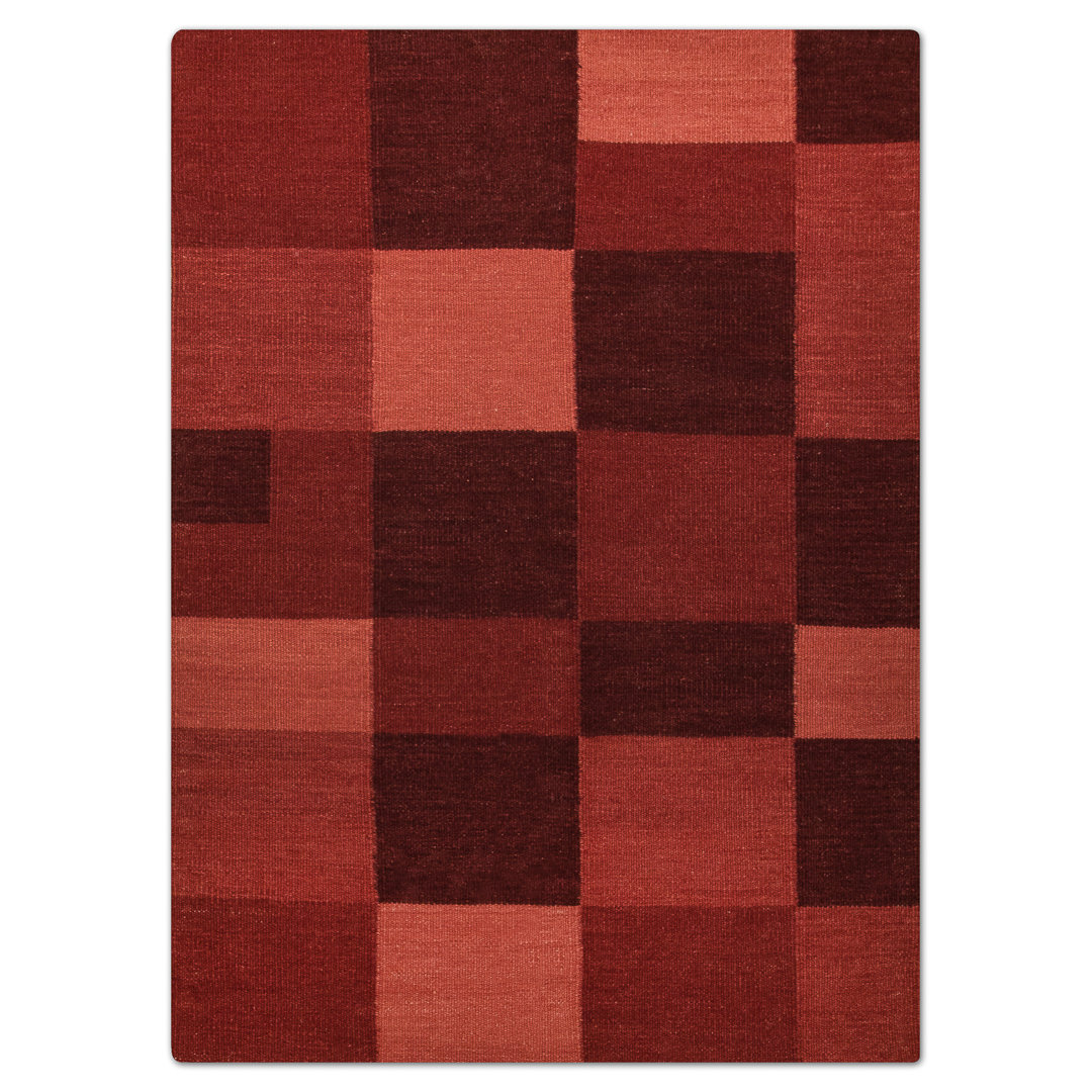 Walden Handmade Kilim Wool Red Indoor/Outdoor Rug