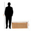 Banc de rangement avec plateau relevable en rotin naturel Brienda, H 17,55 po x l 47,07 po x P 16,35 po