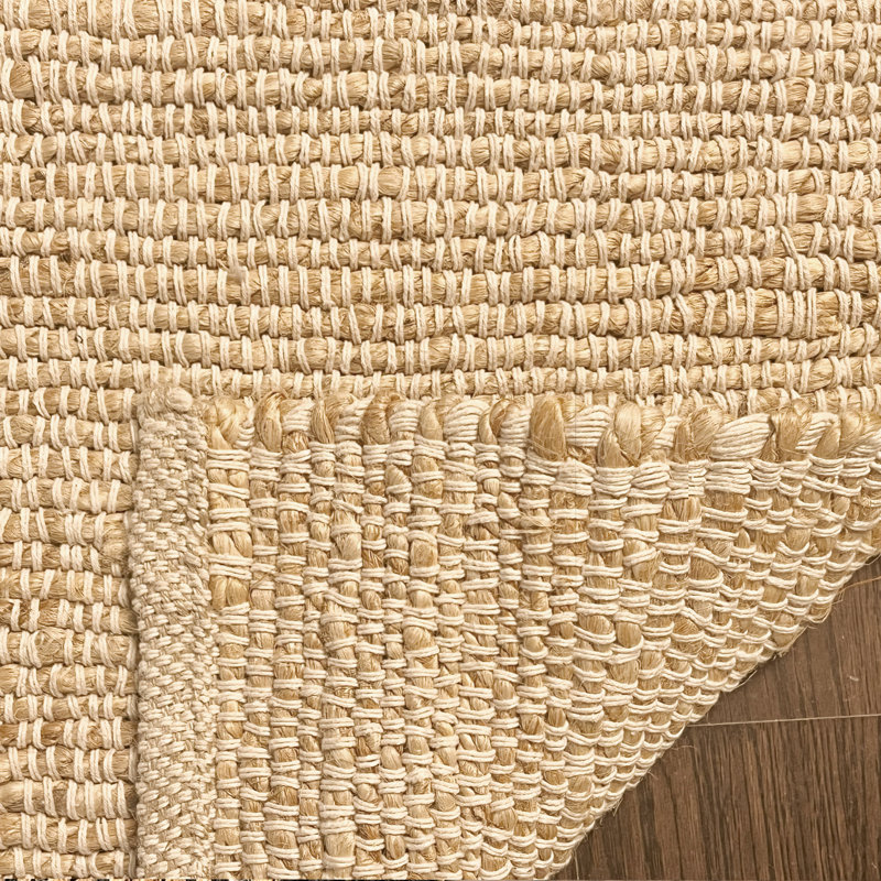 Tapis en jute Aleksei, Tapis de couloir 2 pi x 5 pi, Beige