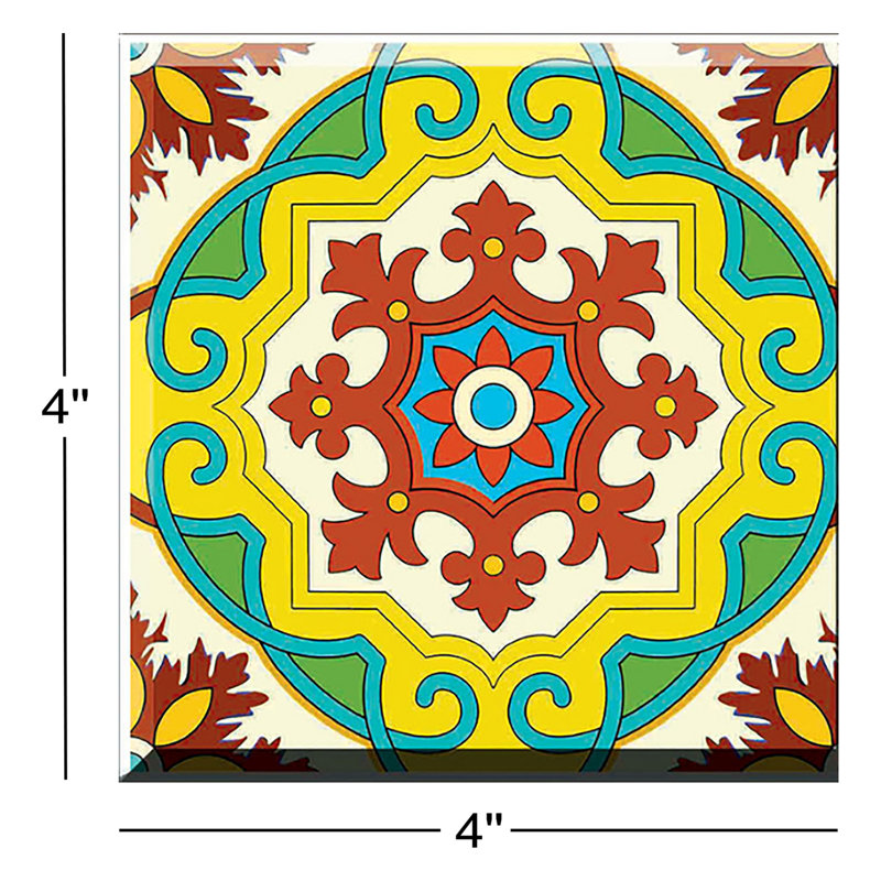 Carreau de mosaïque auto-adhésif en vinyle 4 po x 4 po