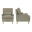 Fauteuil rembourré 32 po en bois massif avec coussin lombaire et pieds pour le salon-129165260