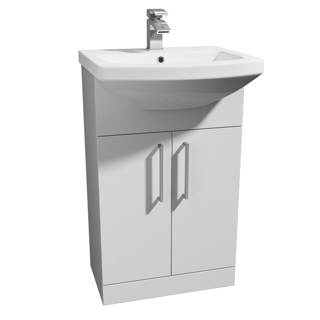 Clifton 500mm Free Standing Single Bathroom Vanity with Vitreous China Basin
