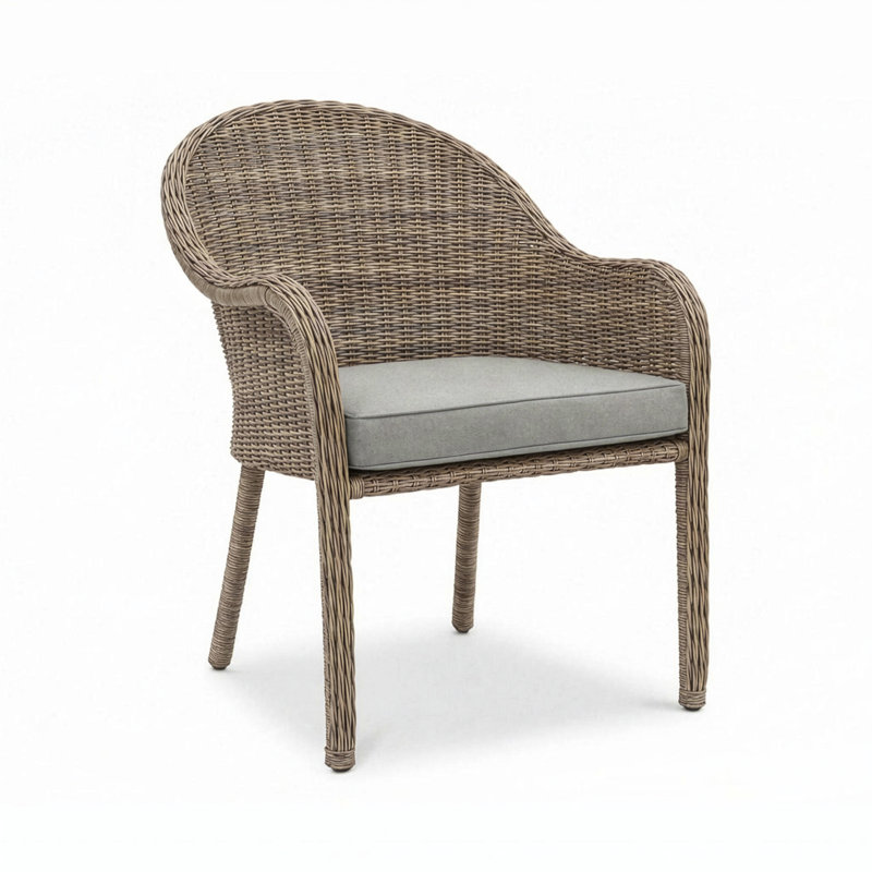 Fauteuil empilable toutes saisons avec coussin de siège Martha Pond Lily Pond