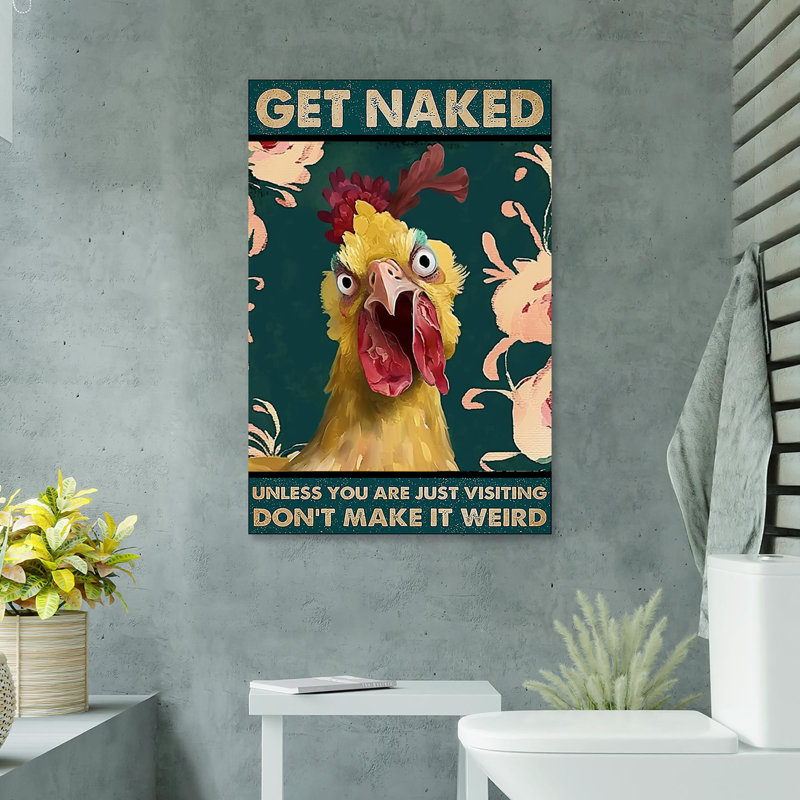 «Chicken Get Nake 1 - 1 pièce», impression sur toile, H 14 po x l 11 po x P 1,25 po
