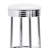 Upholstered Metal Swivel Bar Stool White (Set of 2)