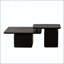 Ensemble de tables basses carrées Vintage avec finition grain de bois-288657825