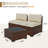 Armless Wicker Outdoor Patio Chair With Cushions Set-1270767506