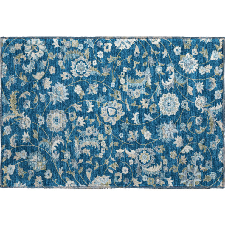 Premium Machine Washable Goulven AMF1006 Floral Rug